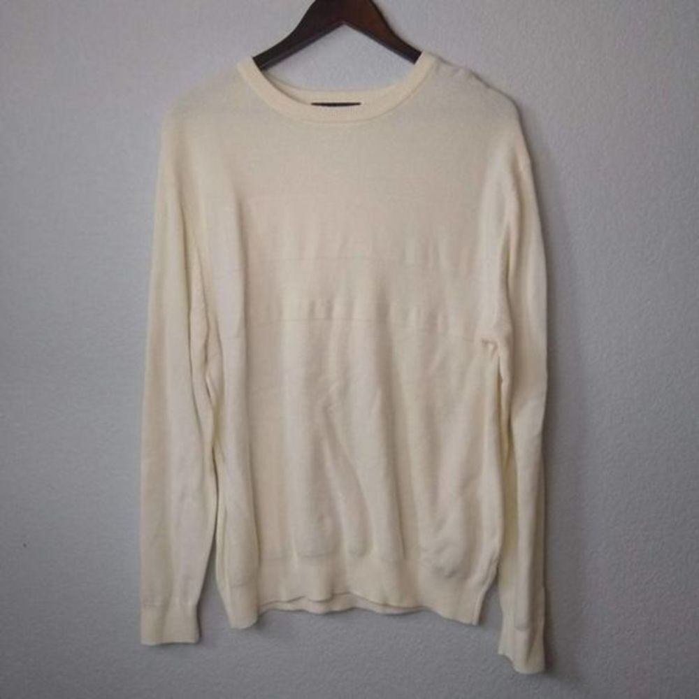 Roundtree And Yorke Cream Mens Knit Sweater Large